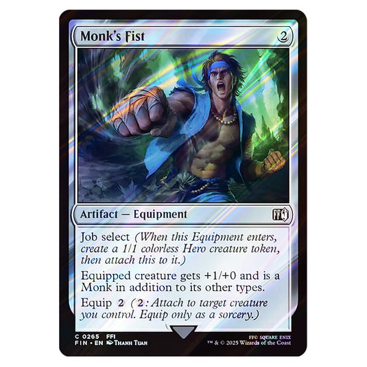 Monk's Fist 0265 card from the Magic The Gathering set Universes Beyond - Final Fantasy