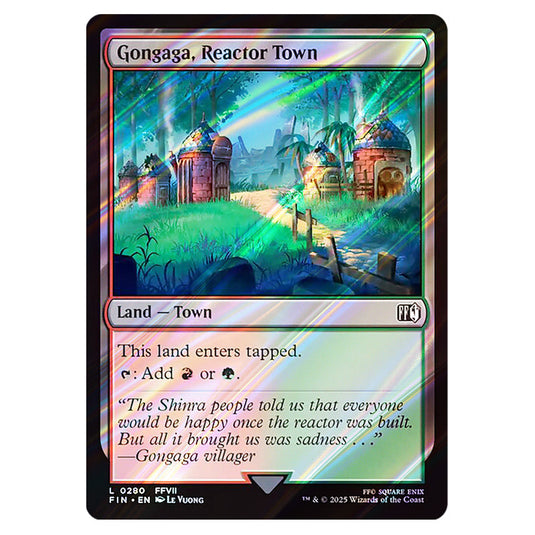 Gongaga, Reactor Town 0280 card from the Magic The Gathering set Universes Beyond - Final Fantasy