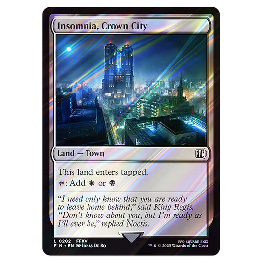 Insomnia, Crown City 0282 card from the Magic The Gathering set Universes Beyond - Final Fantasy