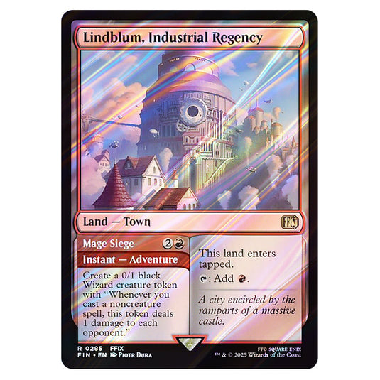 Lindblum, Industrial Regency // Mage Siege 0285 card from the Magic The Gathering set Universes Beyond - Final Fantasy