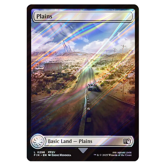 Plains 0296 card from the Magic The Gathering set Universes Beyond - Final Fantasy