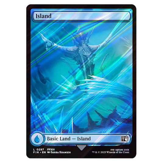 Island 0297 card from the Magic The Gathering set Universes Beyond - Final Fantasy