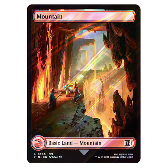 Mountain 0305 card from the Magic The Gathering set Universes Beyond - Final Fantasy