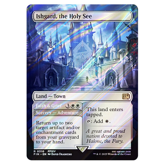 Ishgard, the Holy See // Faith & Grief 0310 card from the Magic The Gathering set Universes Beyond - Final Fantasy