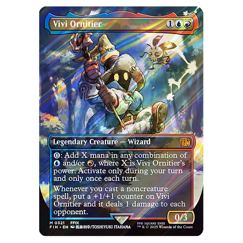 Magic The Gathering - Universes Beyond - Final Fantasy - Vivi Ornitier (Borderless Alternate Art) - 0321 (Foil) Magic The Gathering - Universes Beyond - Final Fantasy - Vivi Ornitier (Borderless Alternate Art) - 0321 (Foil)
