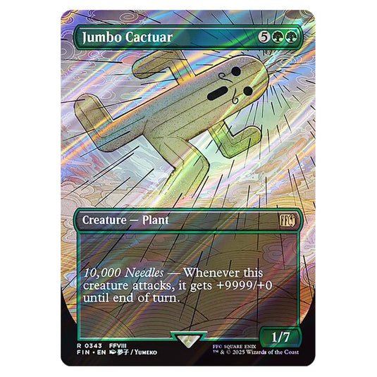 Jumbo Cactuar 0343 card from the Magic The Gathering set Universes Beyond - Final Fantasy