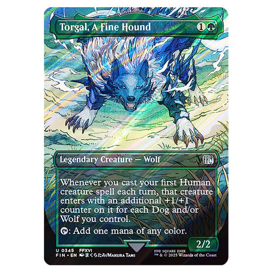 Torgal, A Fine Hound 0345 card from the Magic The Gathering set Universes Beyond - Final Fantasy