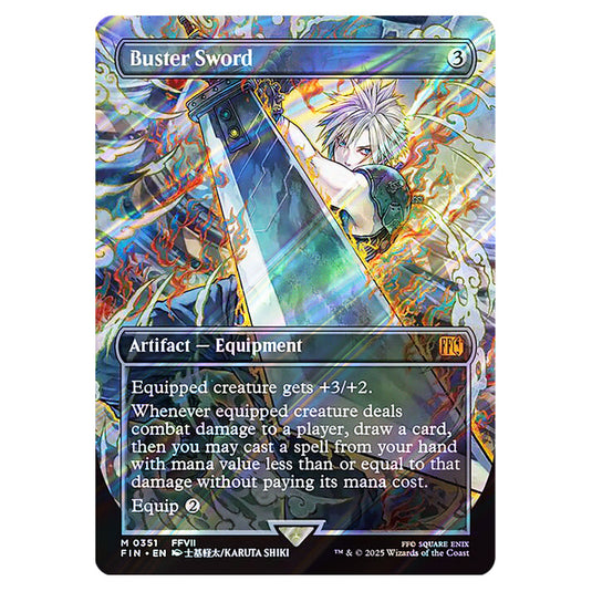 Buster Sword 0351 card from the Magic The Gathering set Universes Beyond - Final Fantasy