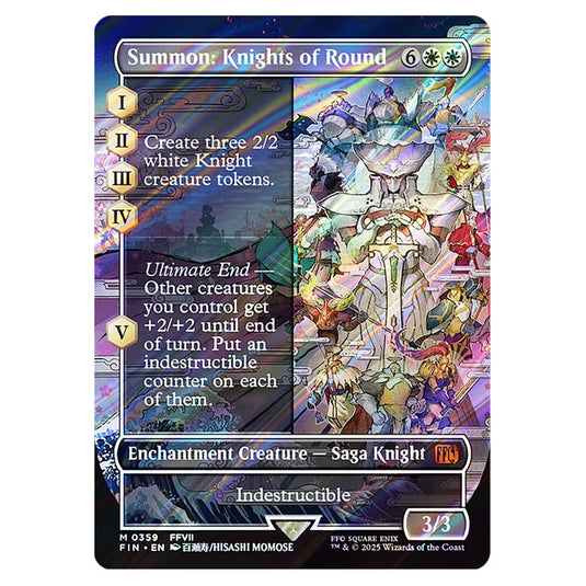 Summon: Knights of Round 0359 card from the Magic The Gathering set Universes Beyond - Final Fantasy