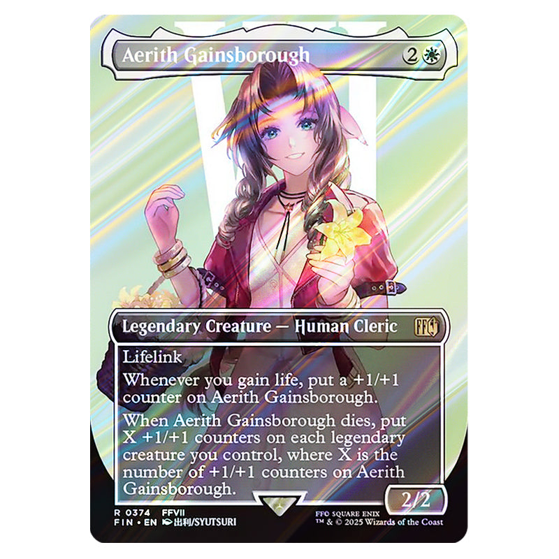 Magic The Gathering - Universes Beyond - Final Fantasy - Aerith Gainsb Magic The Gathering - Universes Beyond - Final Fantasy - Aerith Gainsb