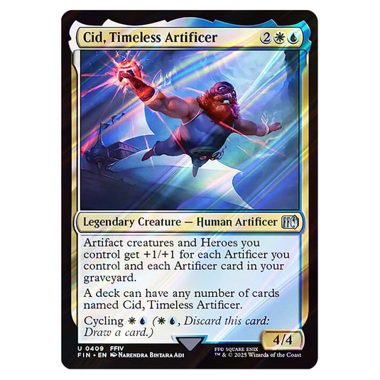 Cid, Timeless Artificer 0409 card from the Magic The Gathering set Universes Beyond - Final Fantasy