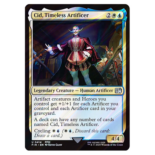 Cid, Timeless Artificer 0414 card from the Magic The Gathering set Universes Beyond - Final Fantasy