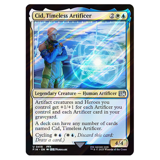Cid, Timeless Artificer 0415 card from the Magic The Gathering set Universes Beyond - Final Fantasy