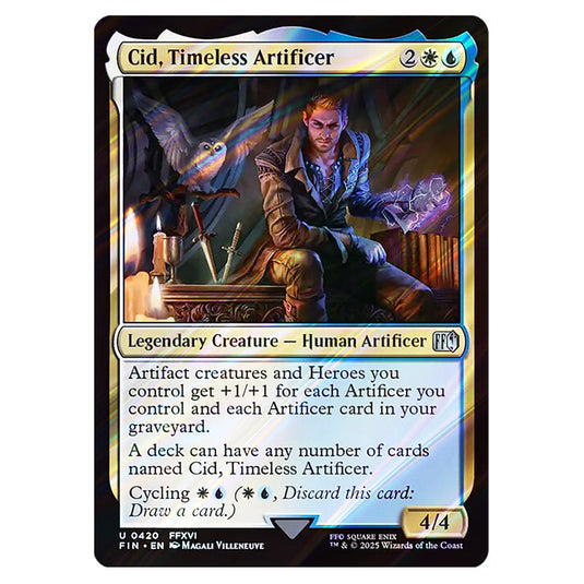 Cid, Timeless Artificer 0420 card from the Magic The Gathering set Universes Beyond - Final Fantasy