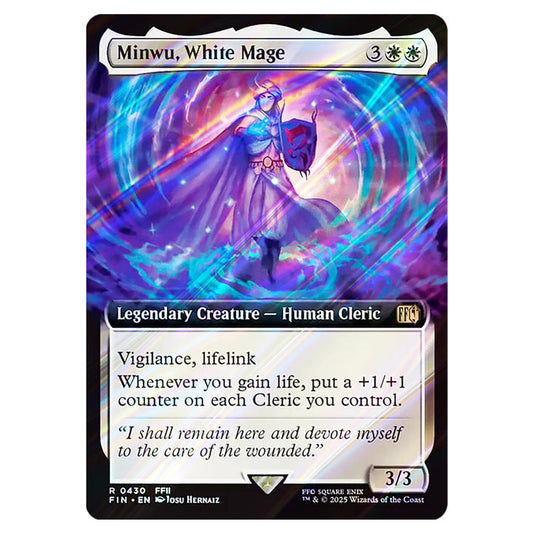 Minwu, White Mage 0430 card from the Magic The Gathering set Universes Beyond - Final Fantasy