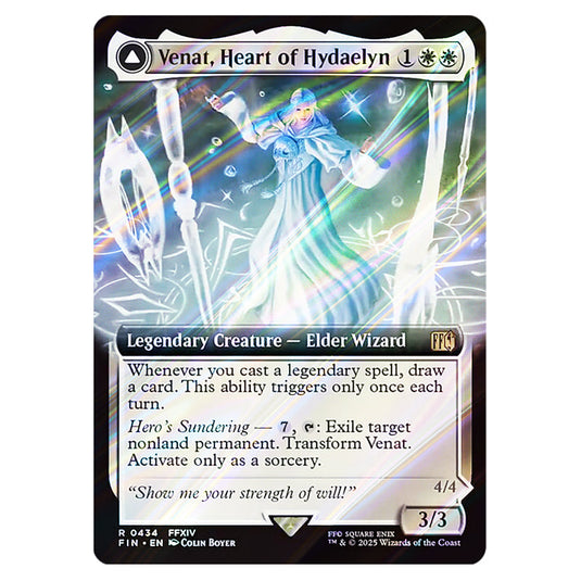 Venat, Heart of Hydaelyn // Hydaelyn, the Mothercrystal 0434 card from the Magic The Gathering set Universes Beyond - Final Fantasy