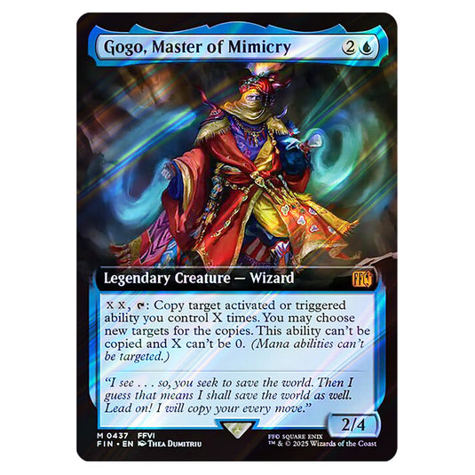 Gogo, Master of Mimicry 0437 card from the Magic The Gathering set Universes Beyond - Final Fantasy