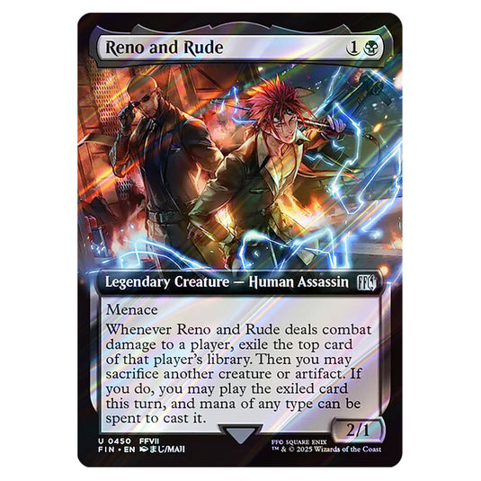 Reno and Rude 0450 card from the Magic The Gathering set Universes Beyond - Final Fantasy