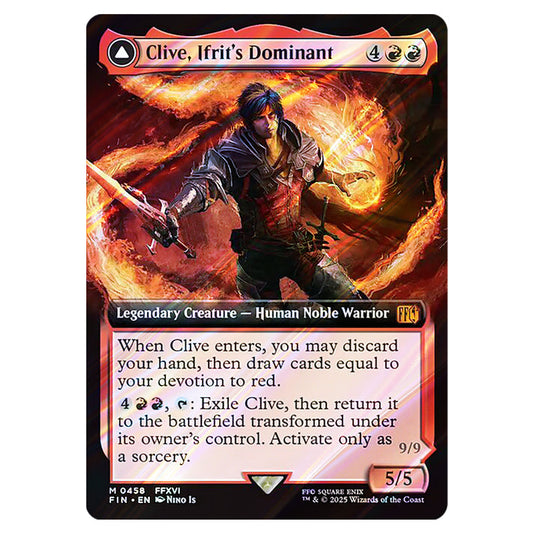 Clive, Ifrit's Dominant // Ifrit, Warden of Inferno 0458 card from the Magic The Gathering set Universes Beyond - Final Fantasy