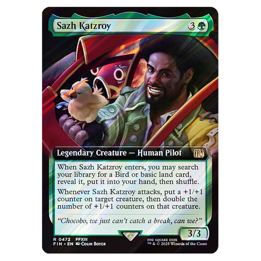 Sazh Katzroy 0472 card from the Magic The Gathering set Universes Beyond - Final Fantasy