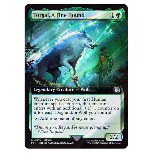 Torgal, A Fine Hound 0474 card from the Magic The Gathering set Universes Beyond - Final Fantasy