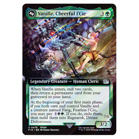 Vanille, Cheerful l'Cie 0475 card from the Magic The Gathering set Universes Beyond - Final Fantasy