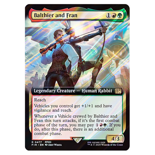 Balthier and Fran 0477 card from the Magic The Gathering set Universes Beyond - Final Fantasy