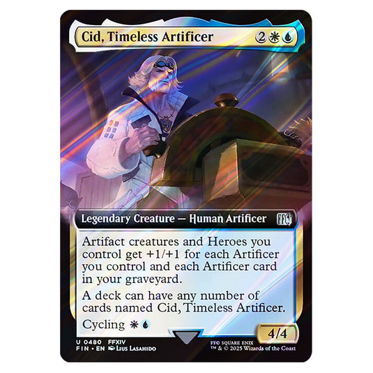 Cid, Timeless Artificer 0480 card from the Magic The Gathering set Universes Beyond - Final Fantasy