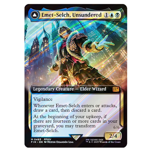 Emet-Selch, Unsundered // Hades, Sorcerer of Eld 0483 card from the Magic The Gathering set Universes Beyond - Final Fantasy