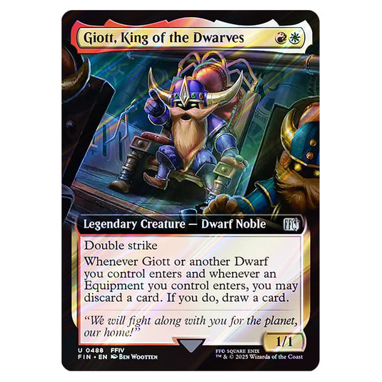 Giott, King of the Dwarves 0488 card from the Magic The Gathering set Universes Beyond - Final Fantasy