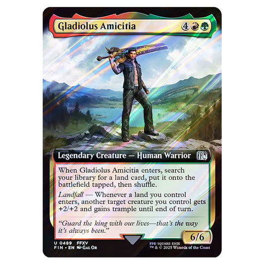 Gladiolus Amicitia 0489 card from the Magic The Gathering set Universes Beyond - Final Fantasy