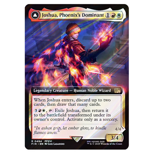 Joshua, Phoenix's Dominant // Phoenix, Warden of Fire 0494 card from the Magic The Gathering set Universes Beyond - Final Fantasy