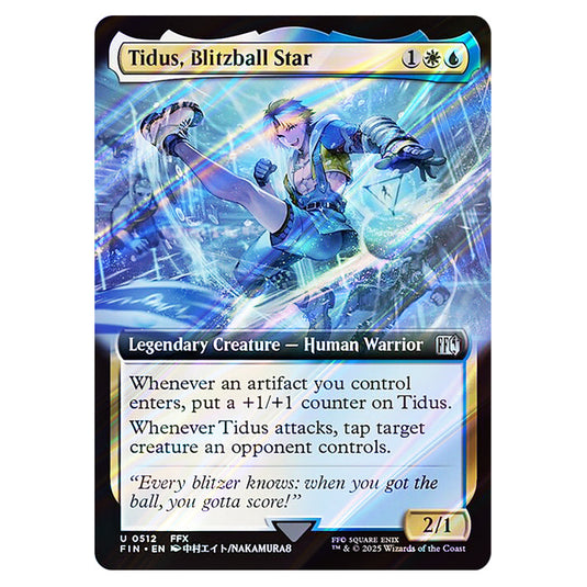 Tidus, Blitzball Star 0512 card from the Magic The Gathering set Universes Beyond - Final Fantasy