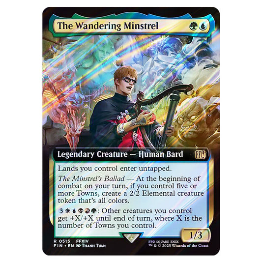 The Wandering Minstrel 0515 card from the Magic The Gathering set Universes Beyond - Final Fantasy
