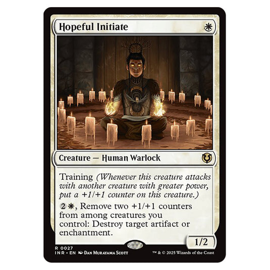 Hopeful Initiate 027 card from the Magic The Gathering set Innistrad Remastered