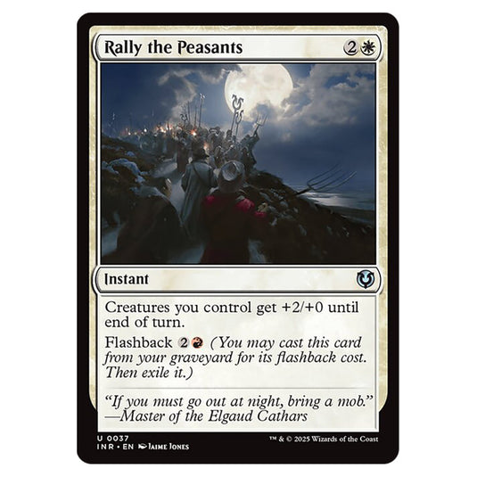 Rally the Peasants 037 card from the Magic The Gathering set Innistrad Remastered