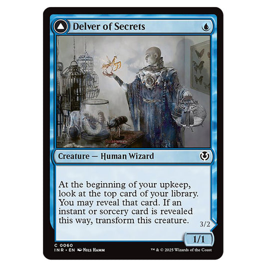 Delver of Secrets // Insectile Aberration 060 card from the Magic The Gathering set Innistrad Remastered