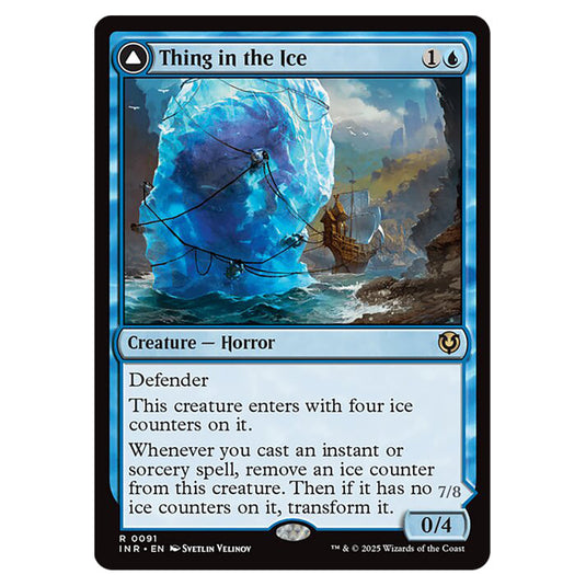 Thing in the Ice // Awoken Horror 091 card from the Magic The Gathering set Innistrad Remastered