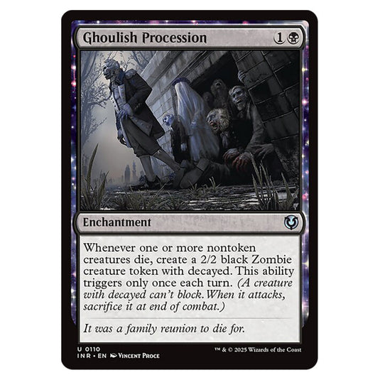 Ghoulish Procession 110 card from the Magic The Gathering set Innistrad Remastered