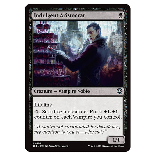 Indulgent Aristocrat 118 card from the Magic The Gathering set Innistrad Remastered