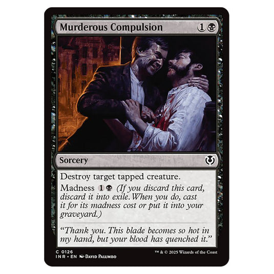 Murderous Compulsion 126 card from the Magic The Gathering set Innistrad Remastered