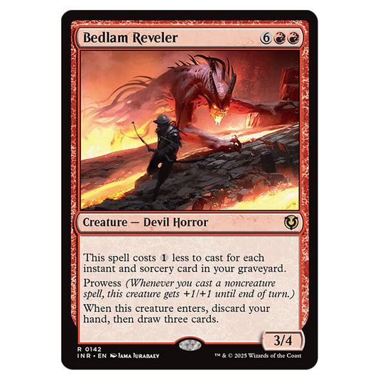 Bedlam Reveler 142 card from the Magic The Gathering set Innistrad Remastered