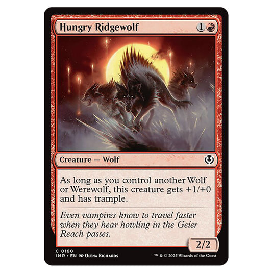 Hungry Ridgewolf 160 card from the Magic The Gathering set Innistrad Remastered