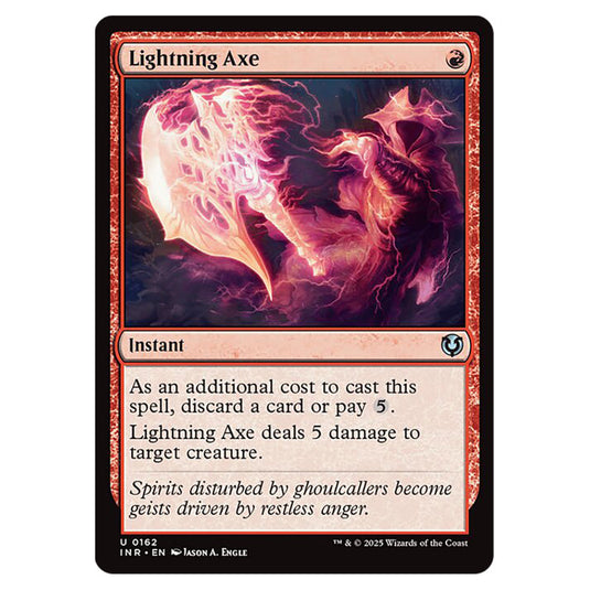 Lightning Axe 162 card from the Magic The Gathering set Innistrad Remastered