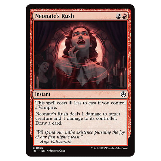 Neonate's Rush 166 card from the Magic The Gathering set Innistrad Remastered