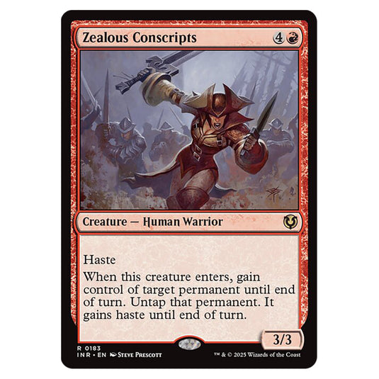 Zealous Conscripts 183 card from the Magic The Gathering set Innistrad Remastered