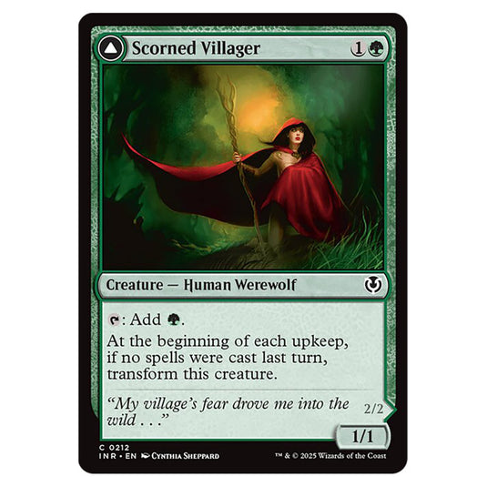 Scorned Villager // Moonscarred Werewolf 212 card from the Magic The Gathering set Innistrad Remastered