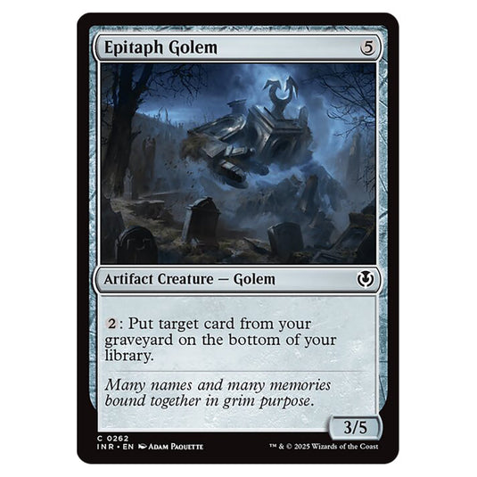 Epitaph Golem 262 card from the Magic The Gathering set Innistrad Remastered