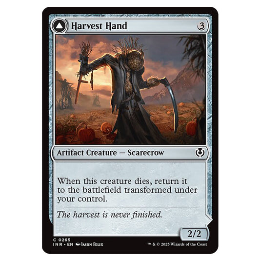 Harvest Hand // Scrounged Scythe 265 card from the Magic The Gathering set Innistrad Remastered