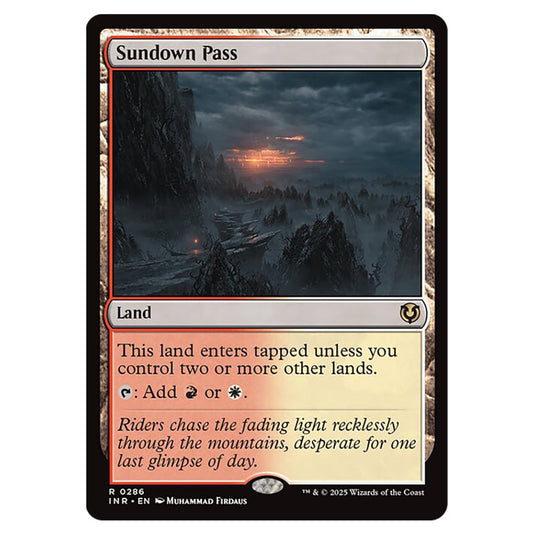 Sundown Pass 286 card from the Magic The Gathering set Innistrad Remastered
